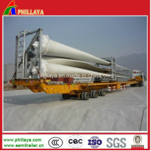 Wind Blade 16m-45m semirremolque extensible hidráulico del camión de plataforma baja